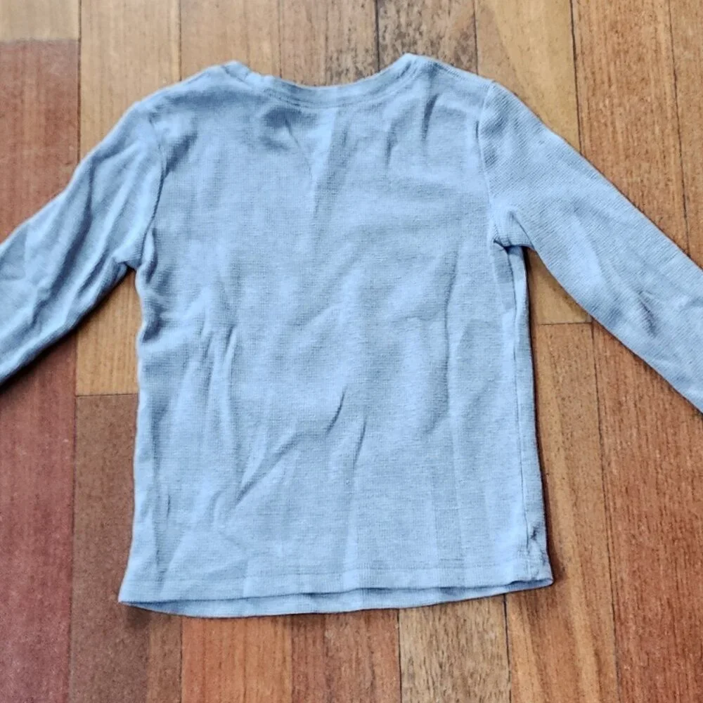 Disney Jumping Beans Mickey Mouse Long Sleeve Waffle Knit Jersey Size 5T